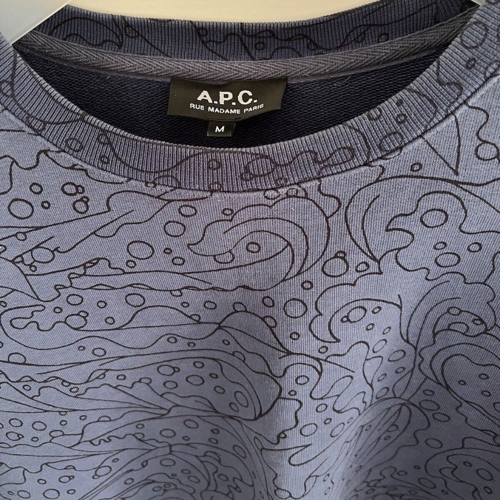 A.P.C. Rue Madame Paris Sweatshirt Jumper, Size M Medium, APC